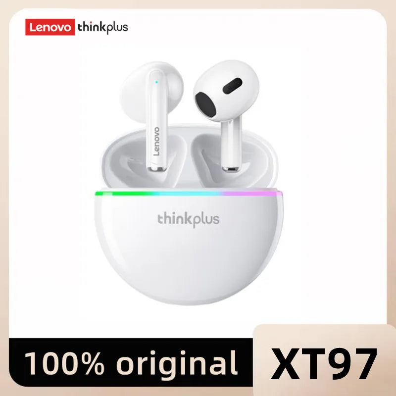 Lenovo XT97 Bluetooth Wireless Headphones With Flash Led Light  Bluetooth Earphone Wireless Earbuds Headsets With Microphones