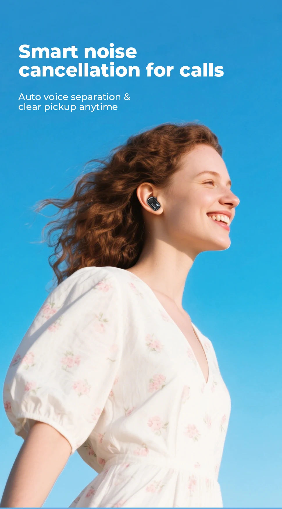 HTC NE16 AI Earphones Bluetooth V6 TWS Sports Wireless Headphones with Mic Noise Reduction HD Call AI Translator Earbuds Mini