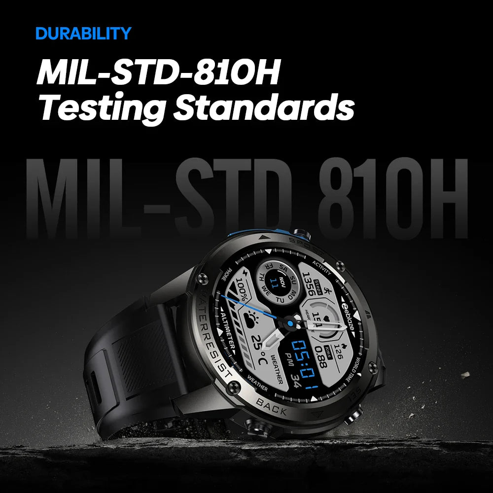New Zeblaze Stratos 2 Ultra GPS Smart Watch Built-in Compass Barometric Altimeter Dual-band GNSS Voice Calling Smartwatch 10 ATM