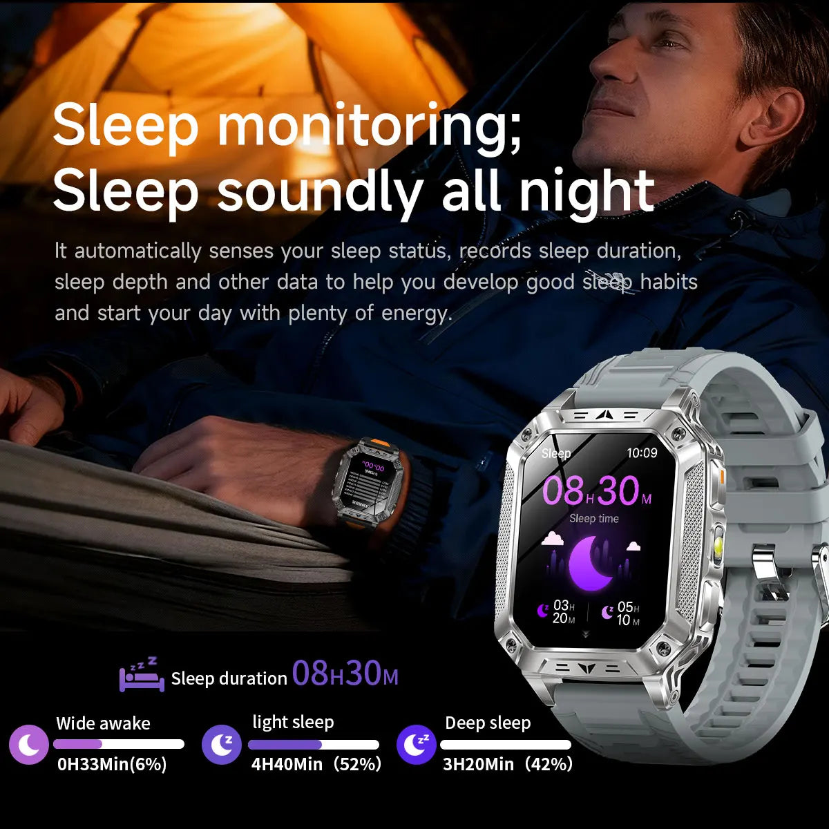 TANK Ultra 2026 1400mAh Military GPS Smart Watch Men 200Day Standby Rugged Tactical Watch 10ATM Diving SOS Satellite Alert Clock