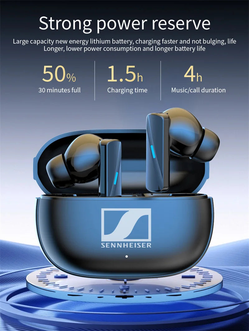 SENNHEISER Wireless Bluetooth Earphones TWS In-ear Earbuds Fitness Headphones Music Headset Motion Earphone Waterproof Earplugs