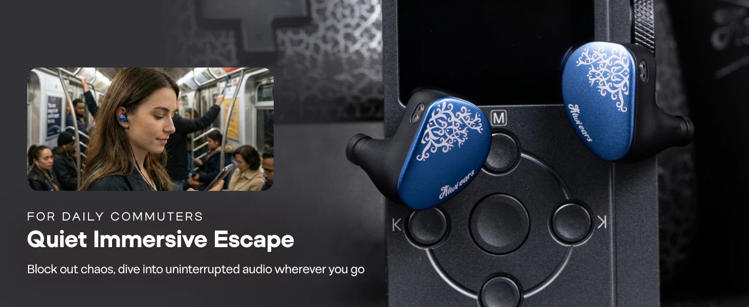 Linsoul Kiwi Ears Cadenza II IEM 10mm Titanium DD with KARS 2.0 Premium Construction Hifi Earphones & High-Quality Cable