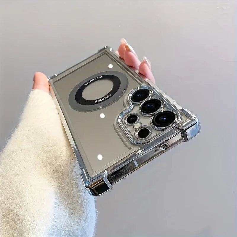 Magnetic Letter TPU Full-Coverage S24 ultra-Case