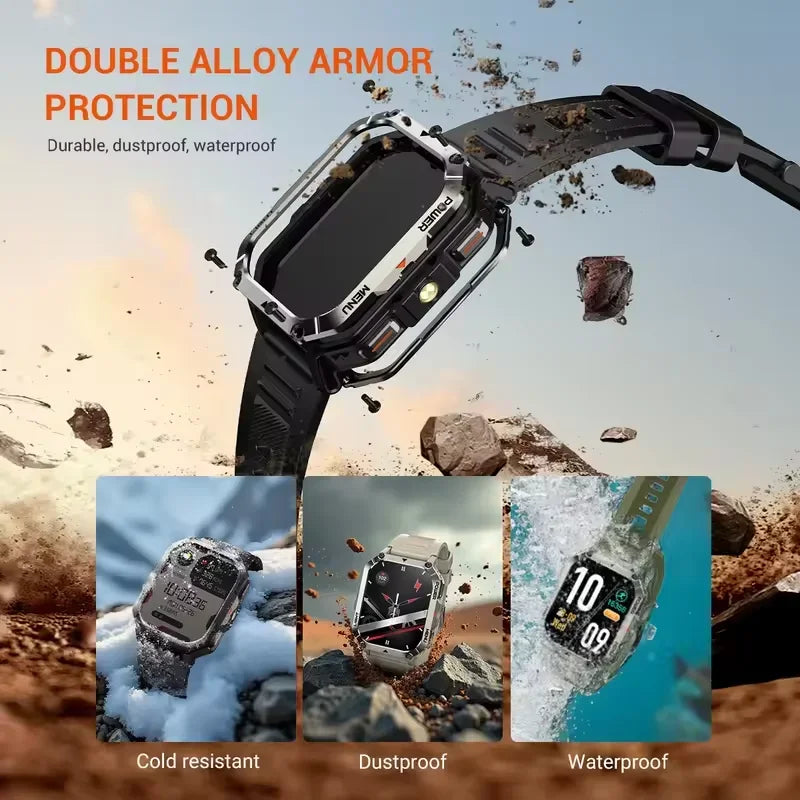 2025 New W70 Pro Outdoor Smartwatch 900mAh 2.01'' TFT HD Screen Waterproof Women Men Watches with Emergency Lighting Compass