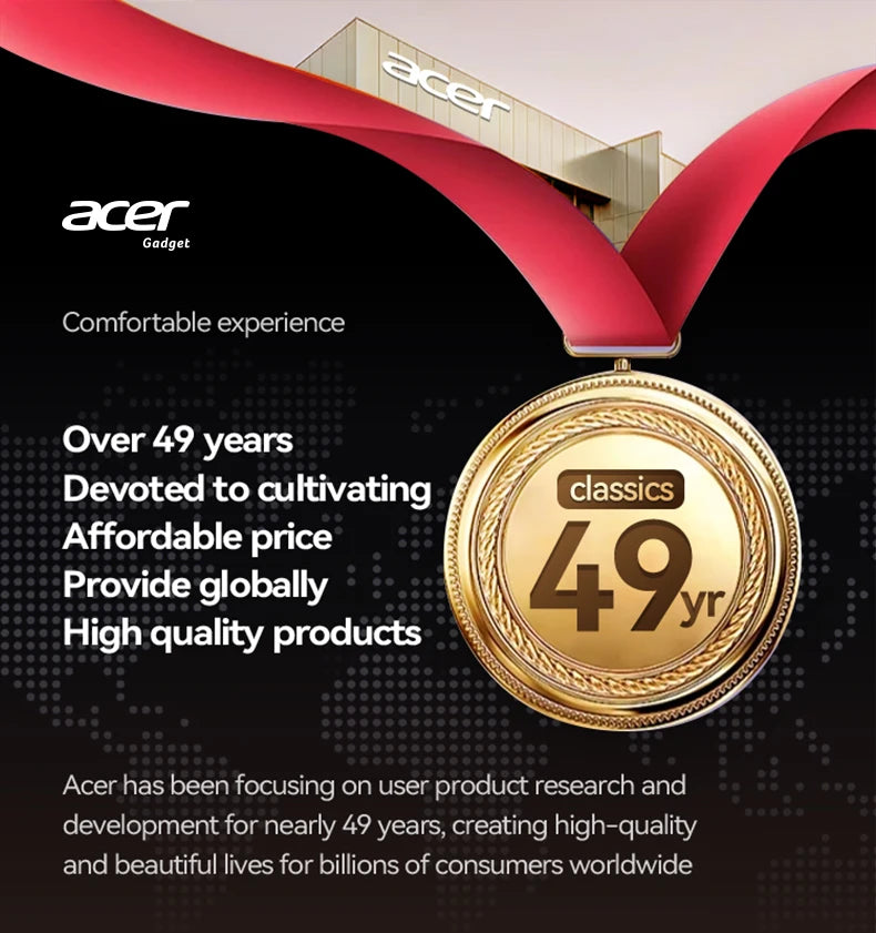 [Official Acer Product] Ohr554 New Wireless Bluetooth Headphones In-Ear Design Comfortable for Wearing Sports Running Calls Noise Reduction Stereo Sound Quality
