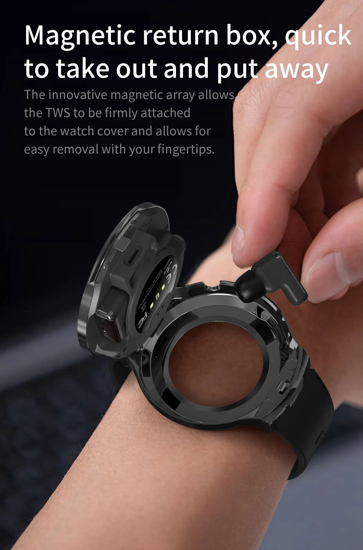 2026 T-REX3 New 2 in 1 Smartwatch With Earbuds Smartwatch TWS Bluetooth Earphone Heart Rate Blood Oxygen Monitor Sports Watch