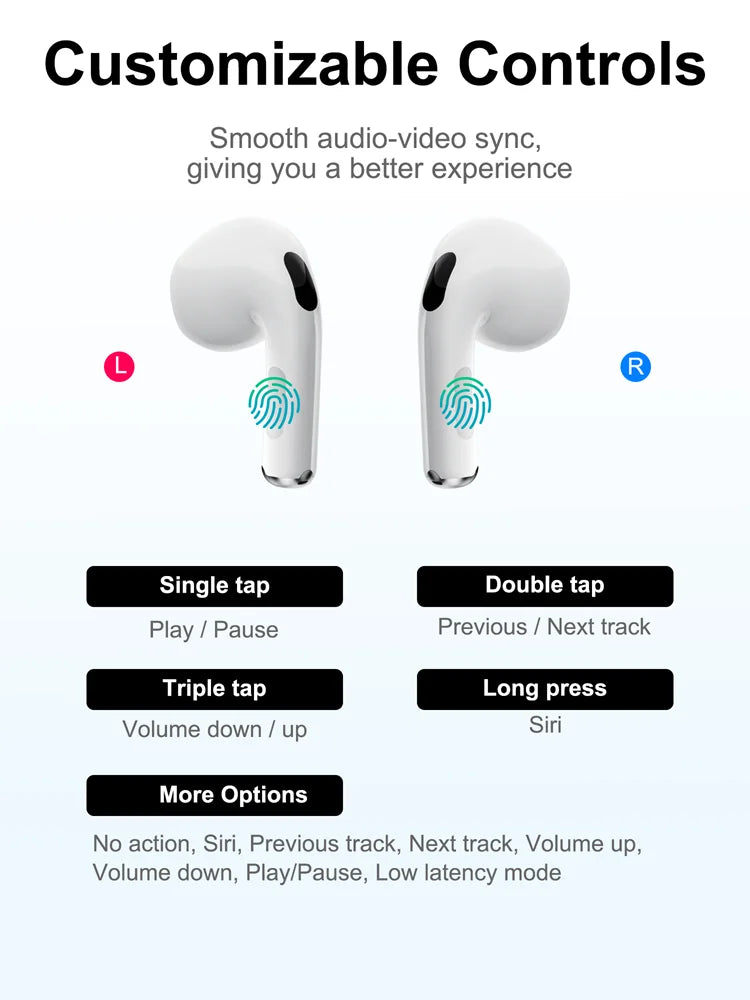 Real Time Translators Headphones Wireless Earphones Noise Canceling IPX7 Waterproof Smart Touch Control Kids Women Men Earbuds