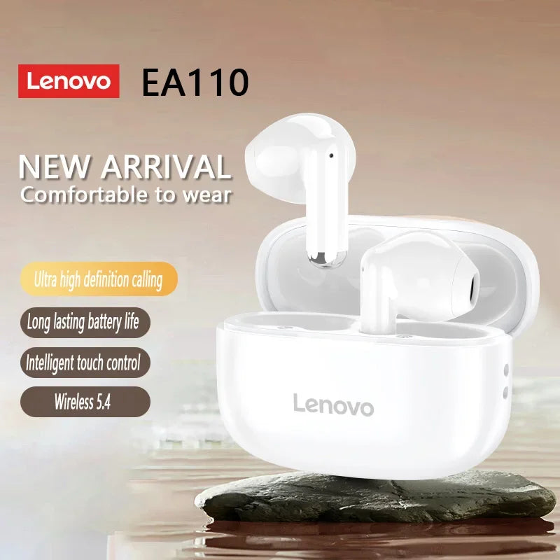 Lenovo EA110 TWS Gaming Earphone ENC High-definition Calling Bluetooth Headphones Noise Reduction 200mAh HD Voice Sports Earbuds
