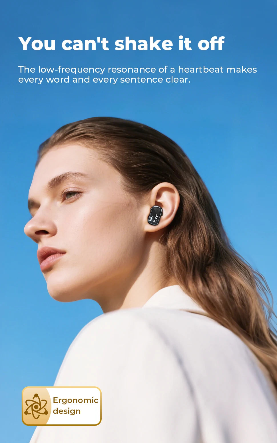 HTC NE16 AI Earphones Bluetooth V6 TWS Sports Wireless Headphones with Mic Noise Reduction HD Call AI Translator Earbuds Mini