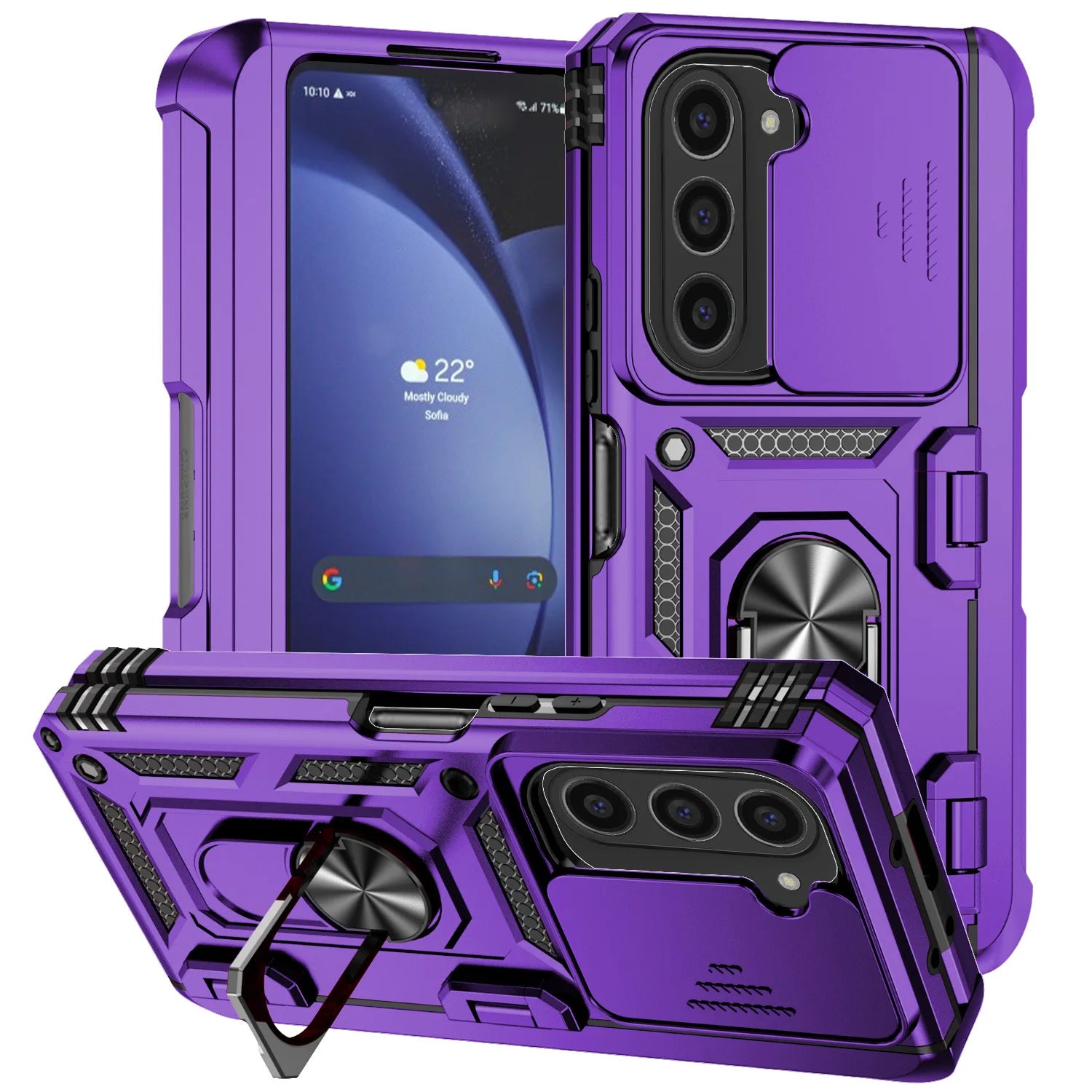 WeFor TPU Half-Wrap Phone Case with Ring for Samsung Galaxy Z Fold