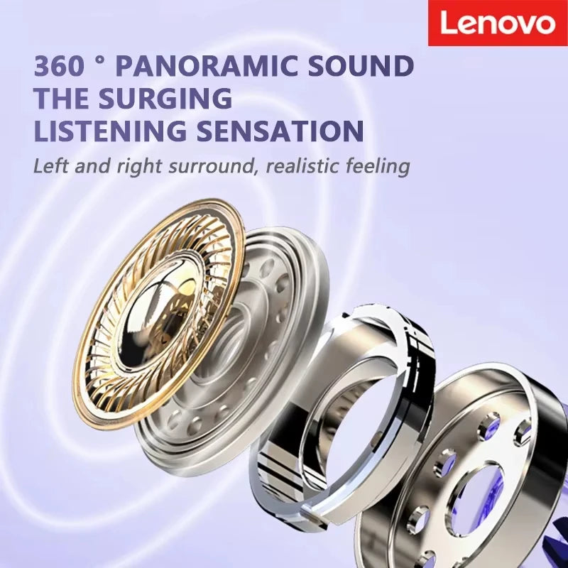 Original Lenovo TA410 TWS Panoramic Sound Effects Wireless Earbuds Ear Clip Bone Conduction With Mic Bluetooth 5.4 Headphones