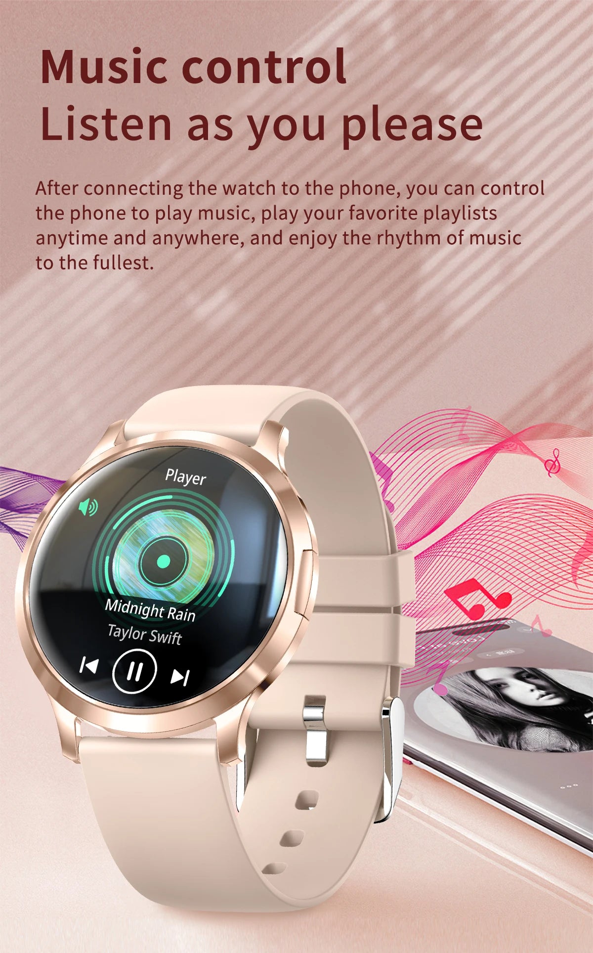 2025 New 1.32inch AMOLED Smart Watch Women GPS Trajectory Heart Rate Bluetooth Call Always Display Lady Smartwatches Men For IOS