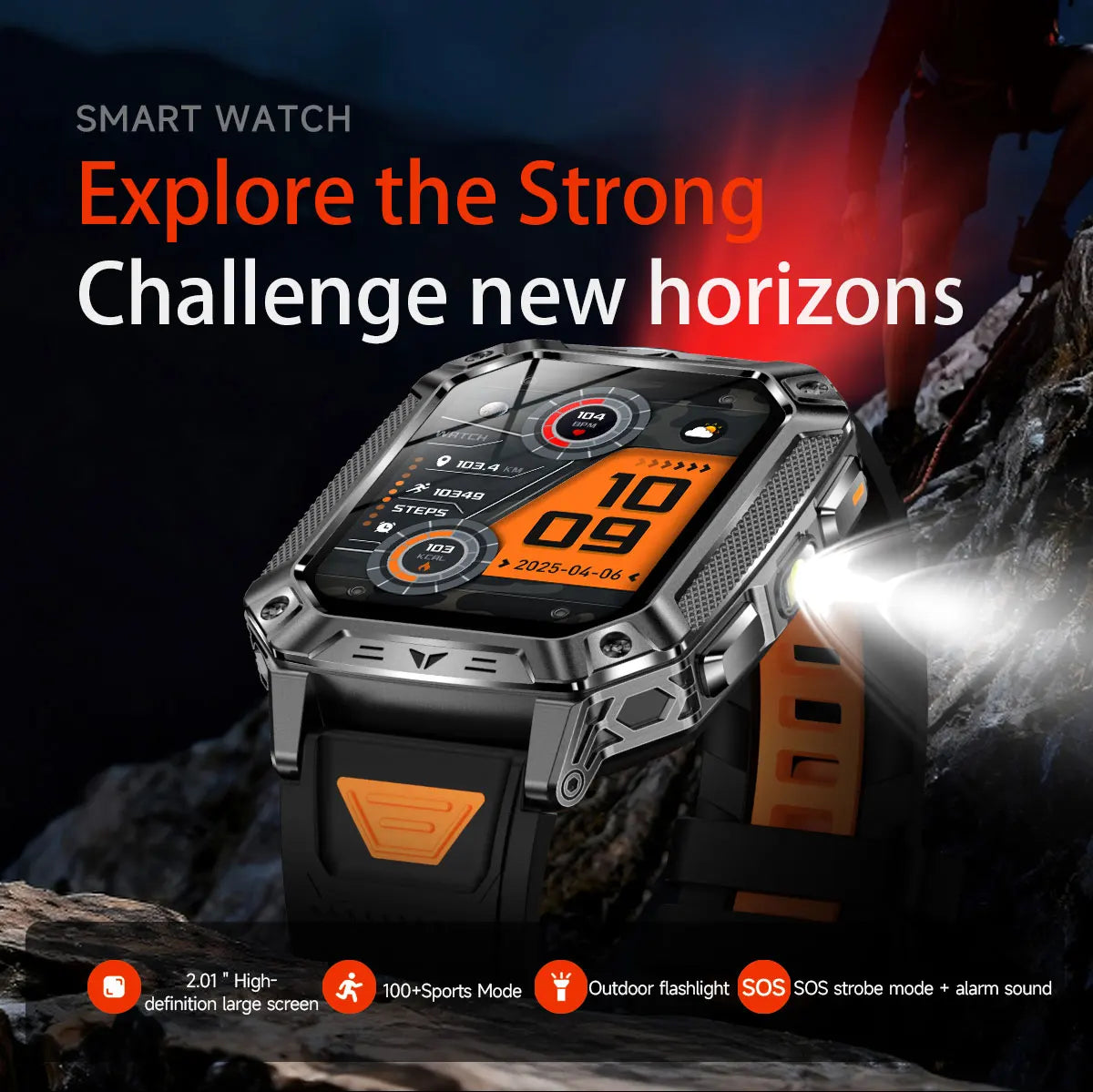 TANK Ultra 2026 1400mAh Military GPS Smart Watch Men 200Day Standby Rugged Tactical Watch 10ATM Diving SOS Satellite Alert Clock