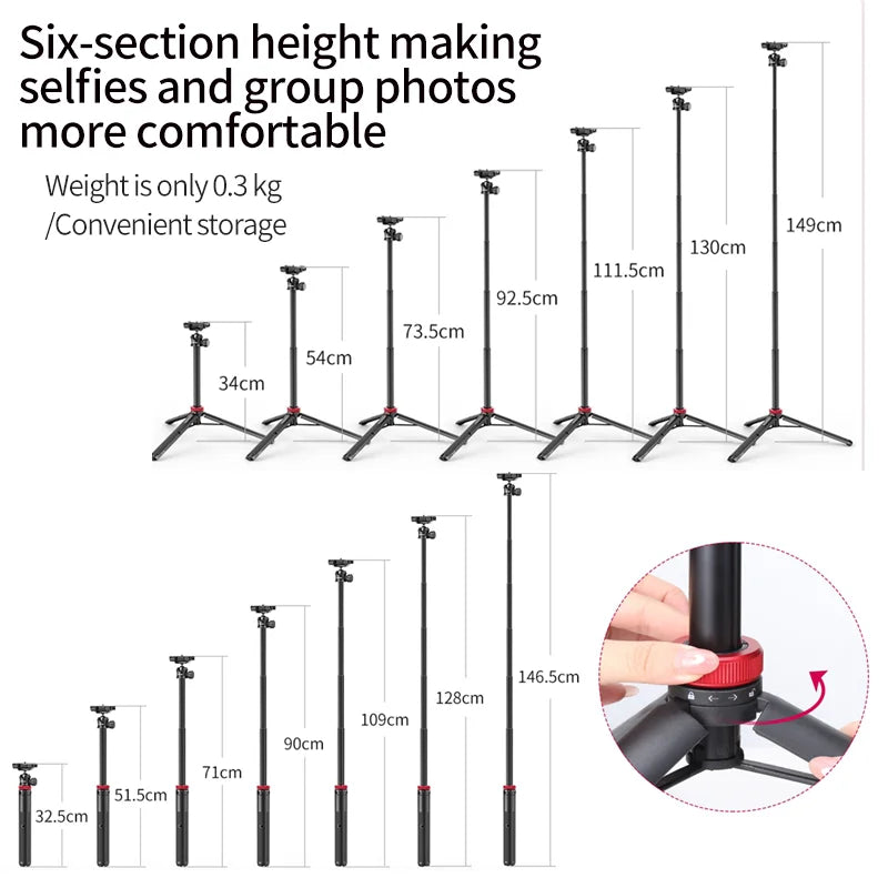 Ulanzi MT-44 2-in-1 Selfie Stick & Mini Tripod
