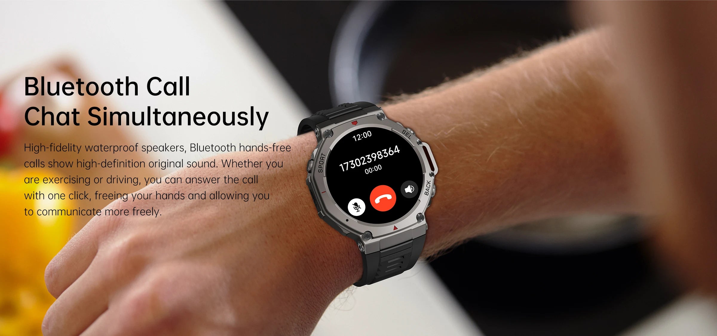 New Rugged GPS DM58 Smart Watch 500mAh Battery 170 Sport Modes 5ATM Waterproof Bt Call AMOLED Display Fitness Outdoor
