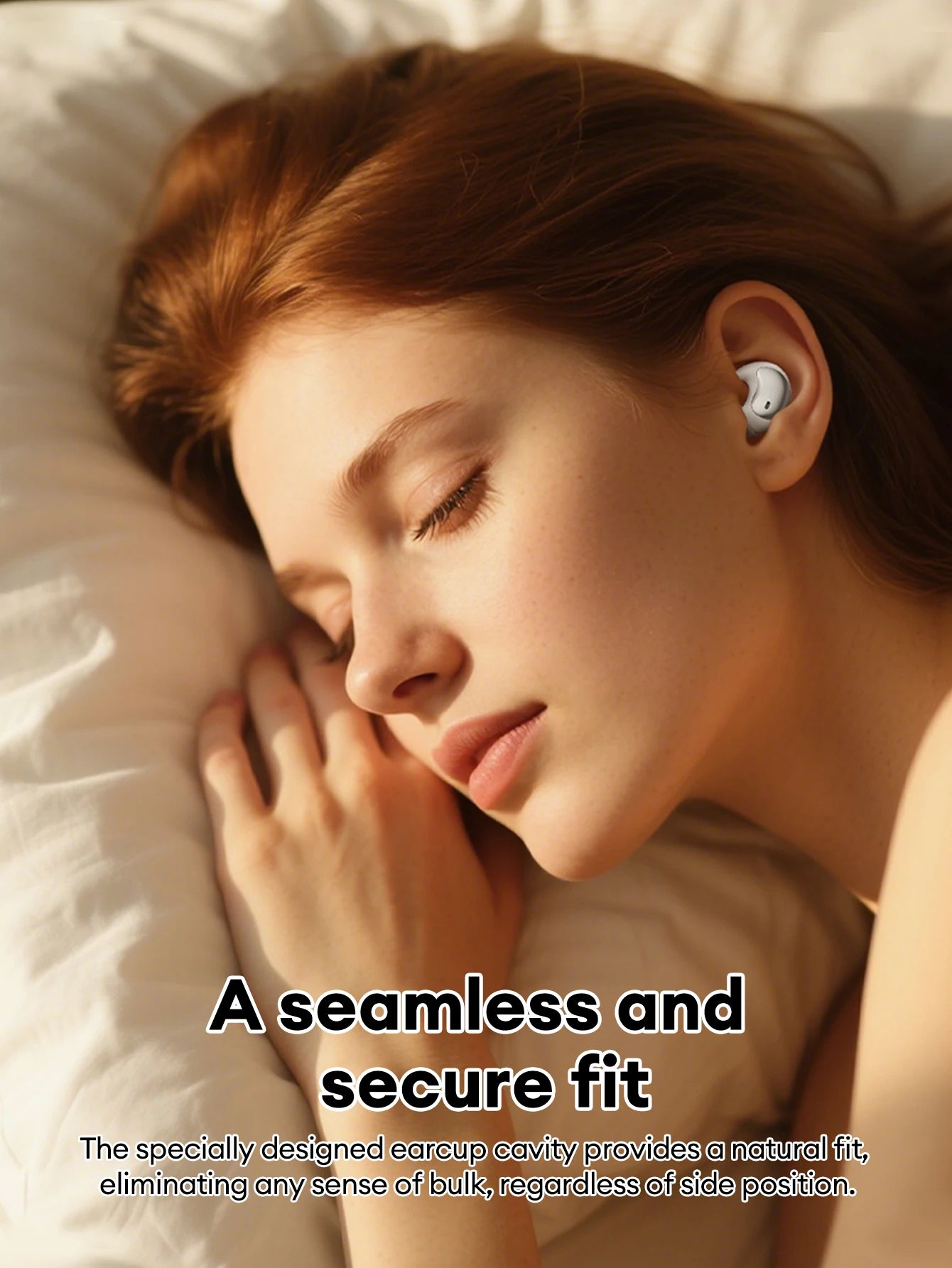 Lenovo LE203 Wireless Bluetooth 6.0 Sleep Headphones Small Lightweight Comfortable In-Ear Earphone Long Battery Life With Mic