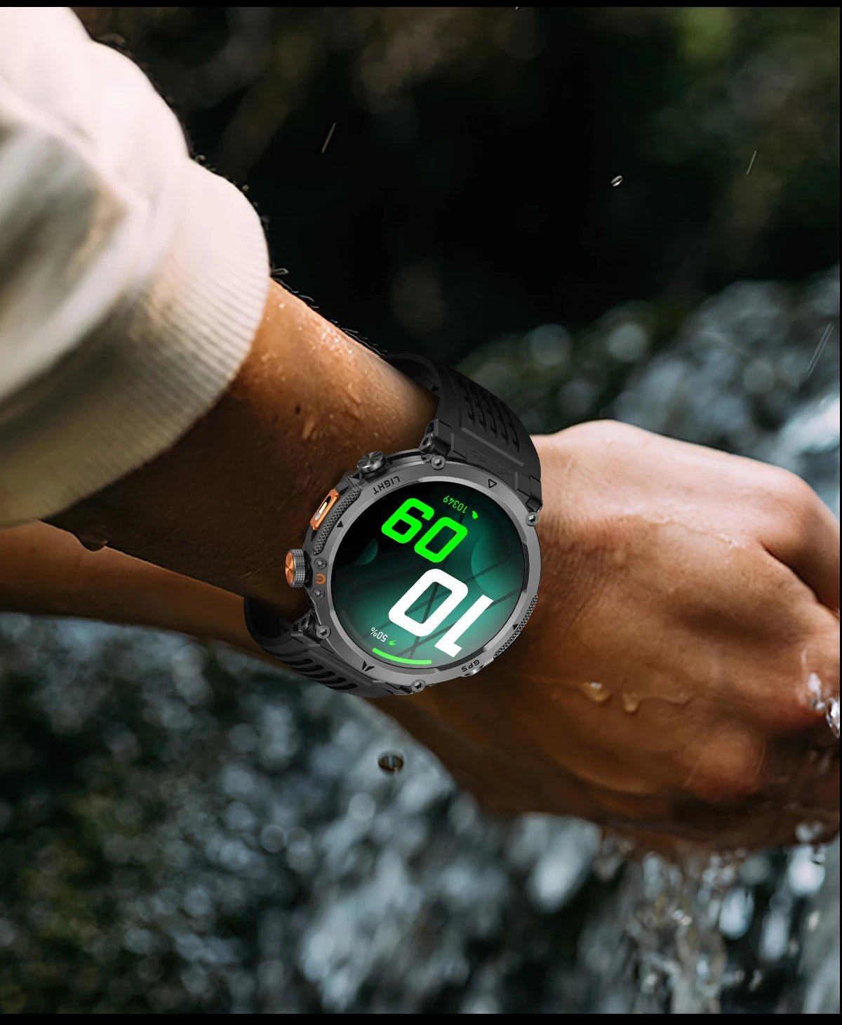2026 New Military GPS Sports Smart Watch Men Compass 3ATM Waterproof Swim Fitness Tracker AMOLED HD SmartWatches 850Mah Battery