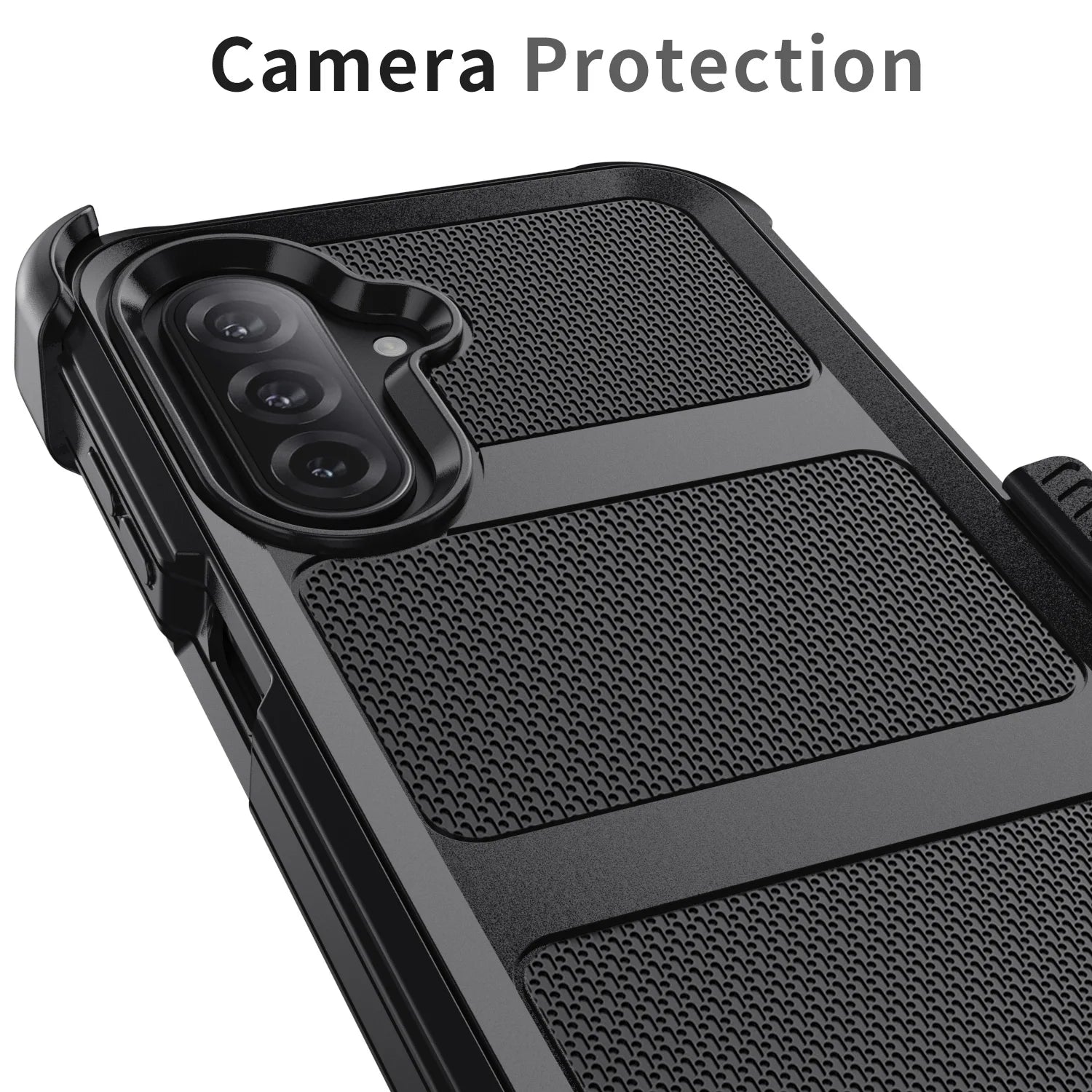 For Samsung Galaxy A06/A16/A26/A36/A56/A07 4G/A17 5G Phone Case Rugged Shockproof Heavy Duty Dual Layers Cover Black With Clip