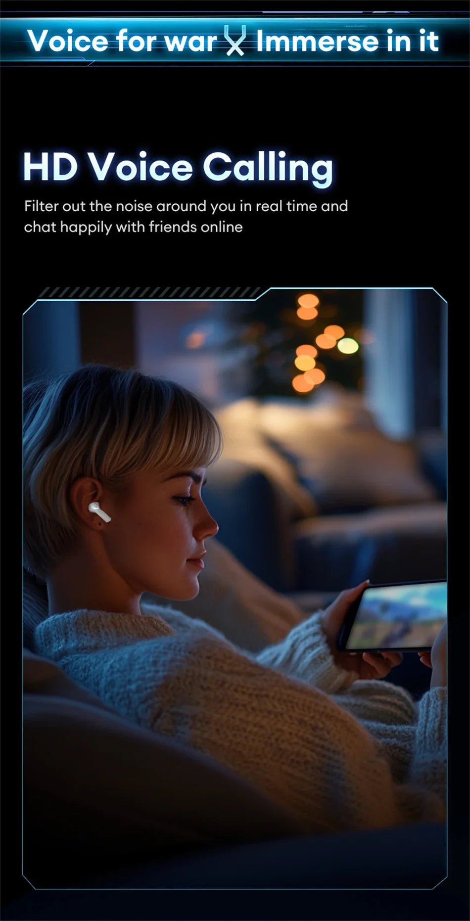 New Lenovo XT53 Bluetooth V5.4 Earphones Ultra Low Latency With Long Standby Headphones HD Call Dolby Stereo Sound Music Earbuds