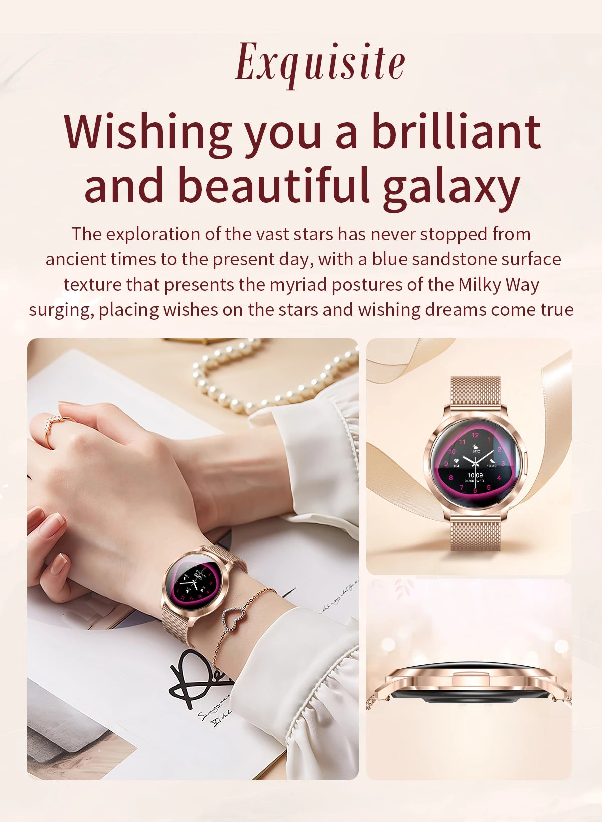 2025 New 1.32inch AMOLED Smart Watch Women GPS Trajectory Heart Rate Bluetooth Call Always Display Lady Smartwatches Men For IOS