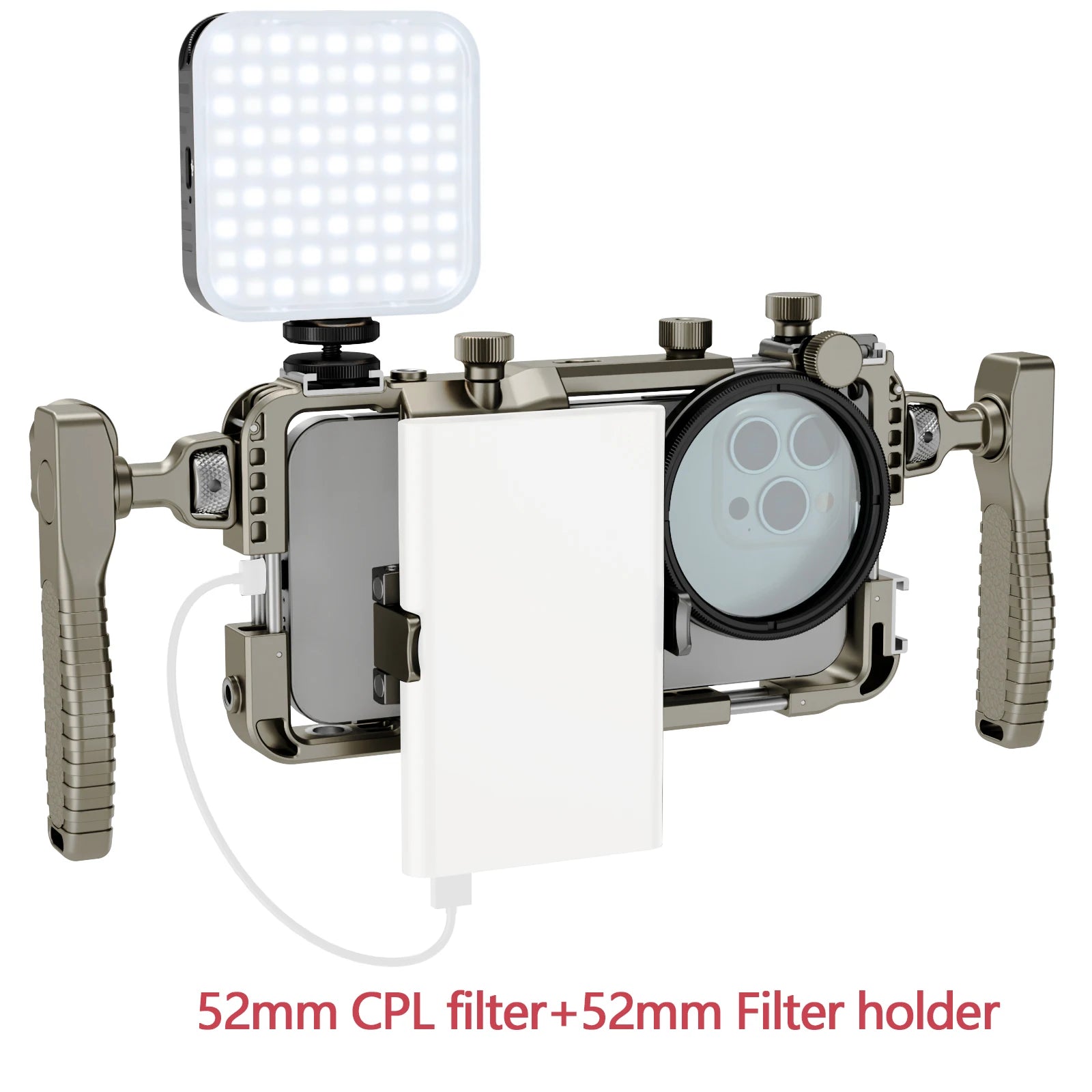 Ultra Light Phone Cage with Bluetooth 3 Cold Shoe Mounts Telescopic 58-85mm Compatible with iPhone Samsung Huawei for Vlog Video
