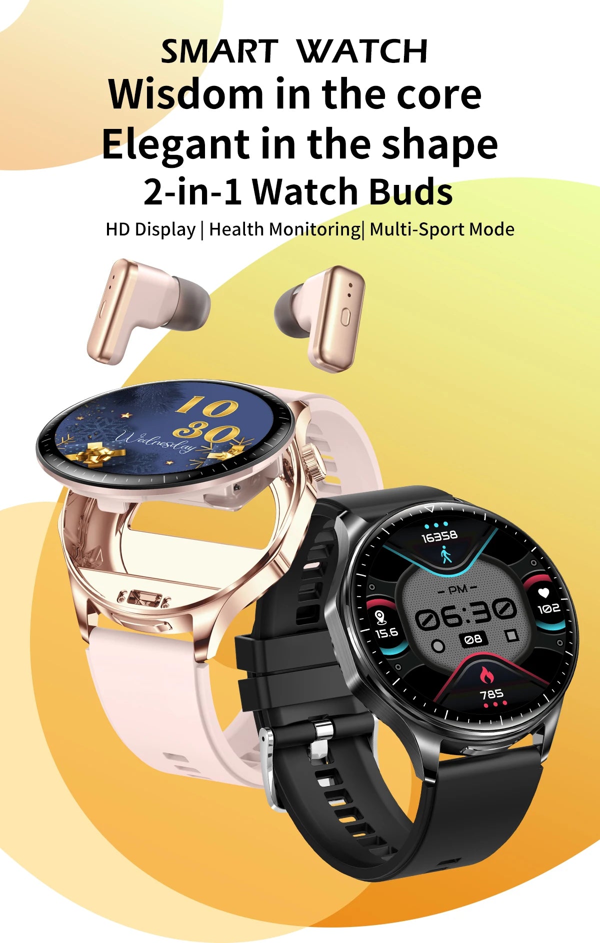 2026 new 2-In-1 TWS Headset Smart Watch 1.43" Women Men Sport Fitness motion Tracker Watches Earphone Music Smartwatch