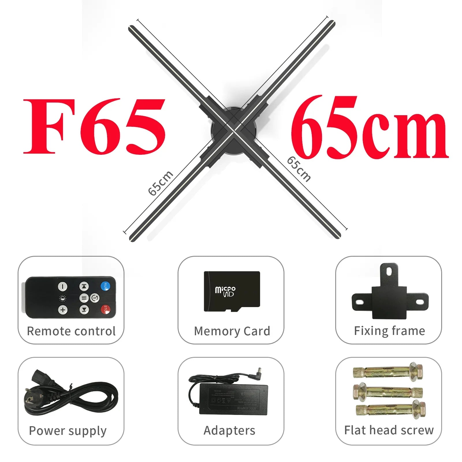 40-85cm 3D Fan Hologram Projector Wifi Control Remote Commercial Advertising Display Hologram Projector Transmit Picture Video