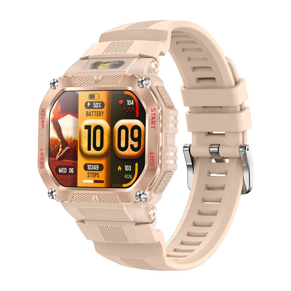 2025 COLMI P85 Smart Watch Men Bluetooth Call Outdoor Rugged Smartwatch 3ATM IP68 Waterproof Flashlight Sports Fitness Watches