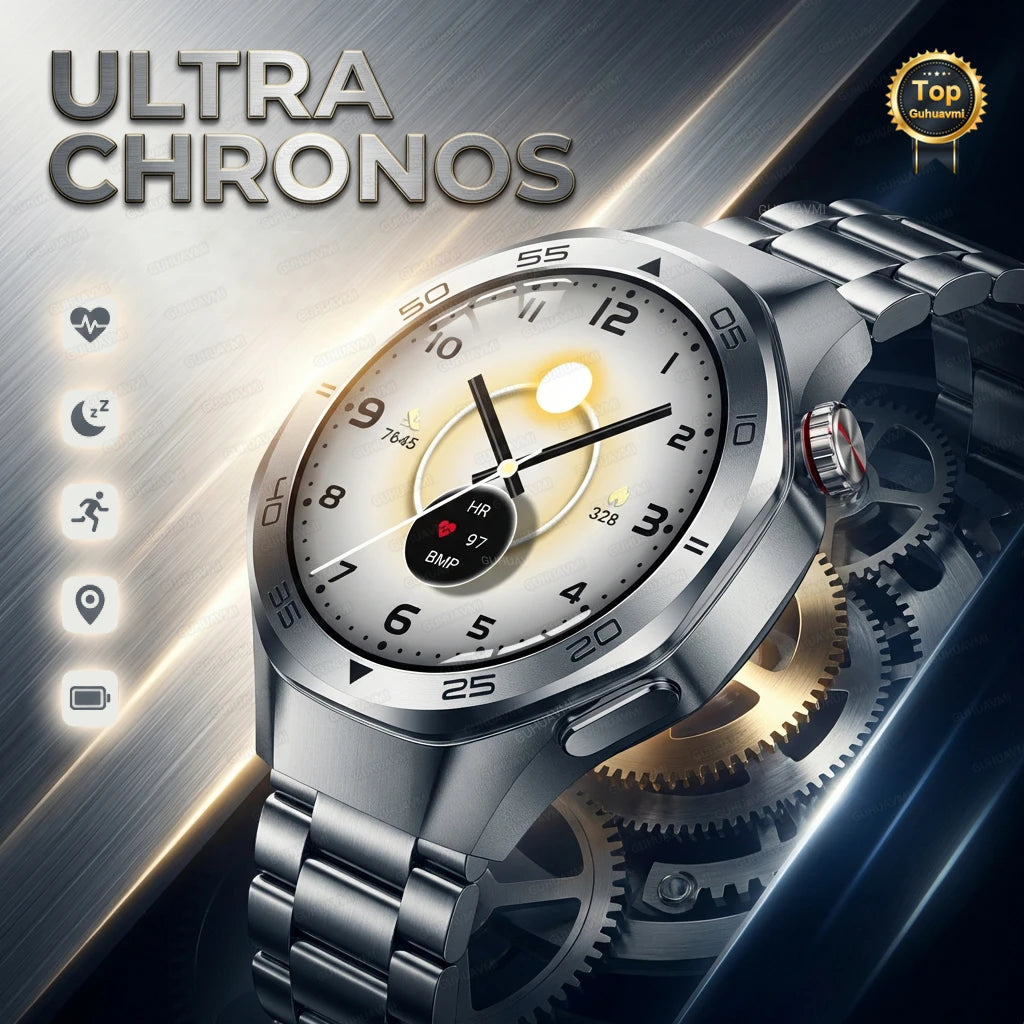 2026 New Luxury GPS Smart Watch Men Compass Altimeter 3ATM Waterproof Health Monitor Bluetooth Call Business Sports Smartwatch