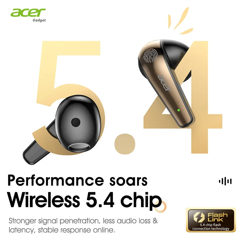 [Official Acer Product] Ohr554 New Wireless Bluetooth Headphones In-Ear Design Comfortable for Wearing Sports Running Calls Noise Reduction Stereo Sound Quality