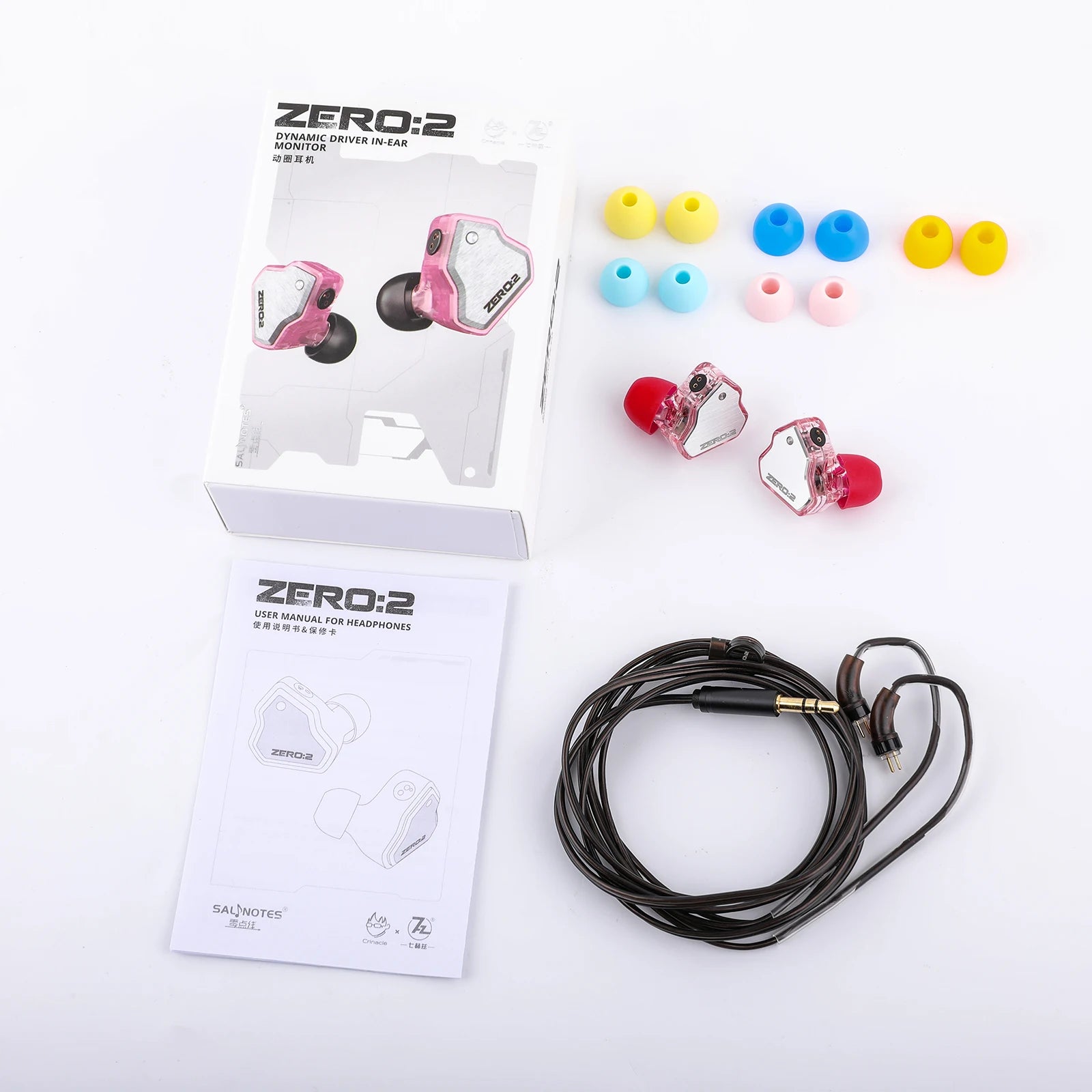 7Hz x Crinacle Zero:2 IEM Updated 10mm Dynamic Driver IEM Wired Earbuds Earphones Gaming Earbuds with OFC Cable