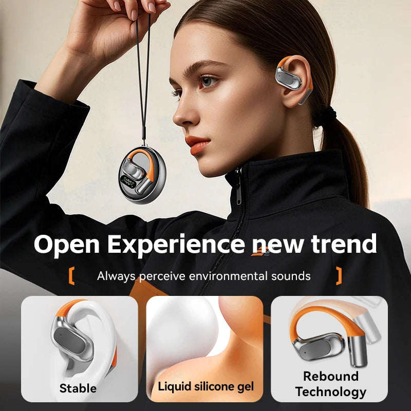 Tecsire OWS Bluetooth Earphones Earhook Wireless Earbuds Hifi Stereo ENC Mic for Sports Audio Book
