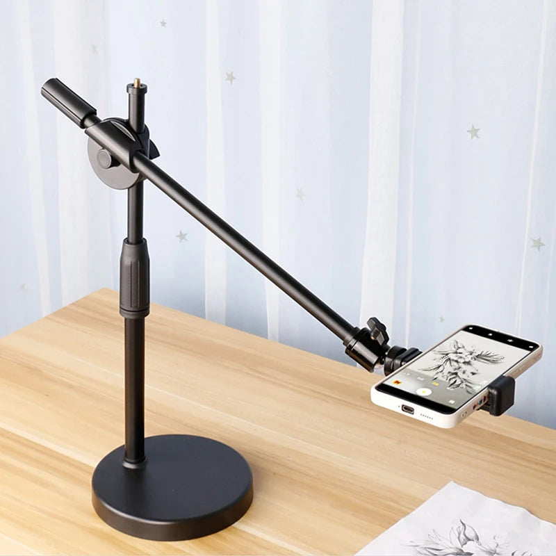 Tabletop Tripod & Overhead Phone Mount for Smartphones & DSLR