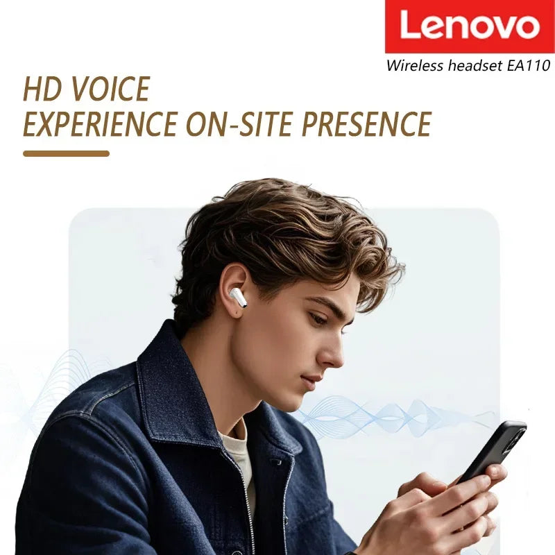 Lenovo EA110 TWS Gaming Earphone ENC High-definition Calling Bluetooth Headphones Noise Reduction 200mAh HD Voice Sports Earbuds