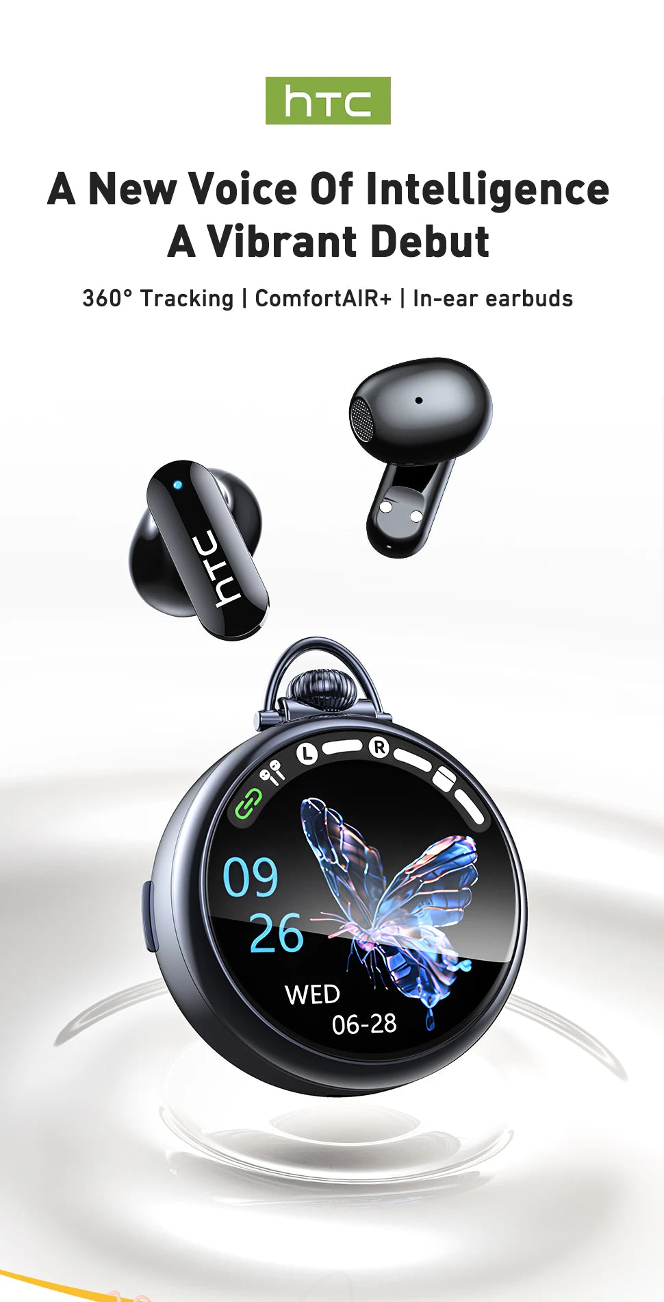 Ai Translation Smart Assistant HTC NE71 Wireless Bluetooth Earphones Headphones Full HD LCD Display Headset Music Sports Earbuds