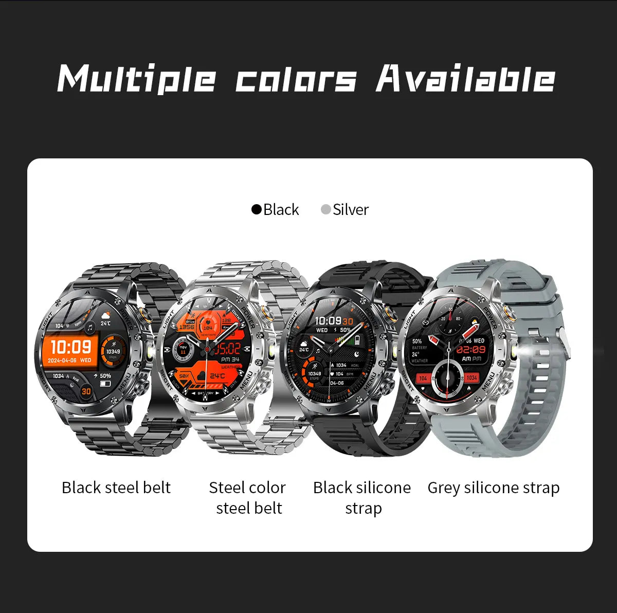 2026 New TREX3 1000mAh Large Battery Durable Adult Smart Watch Sports Fitness Waterproof LED Flashlight Call Smartwatchs For Men