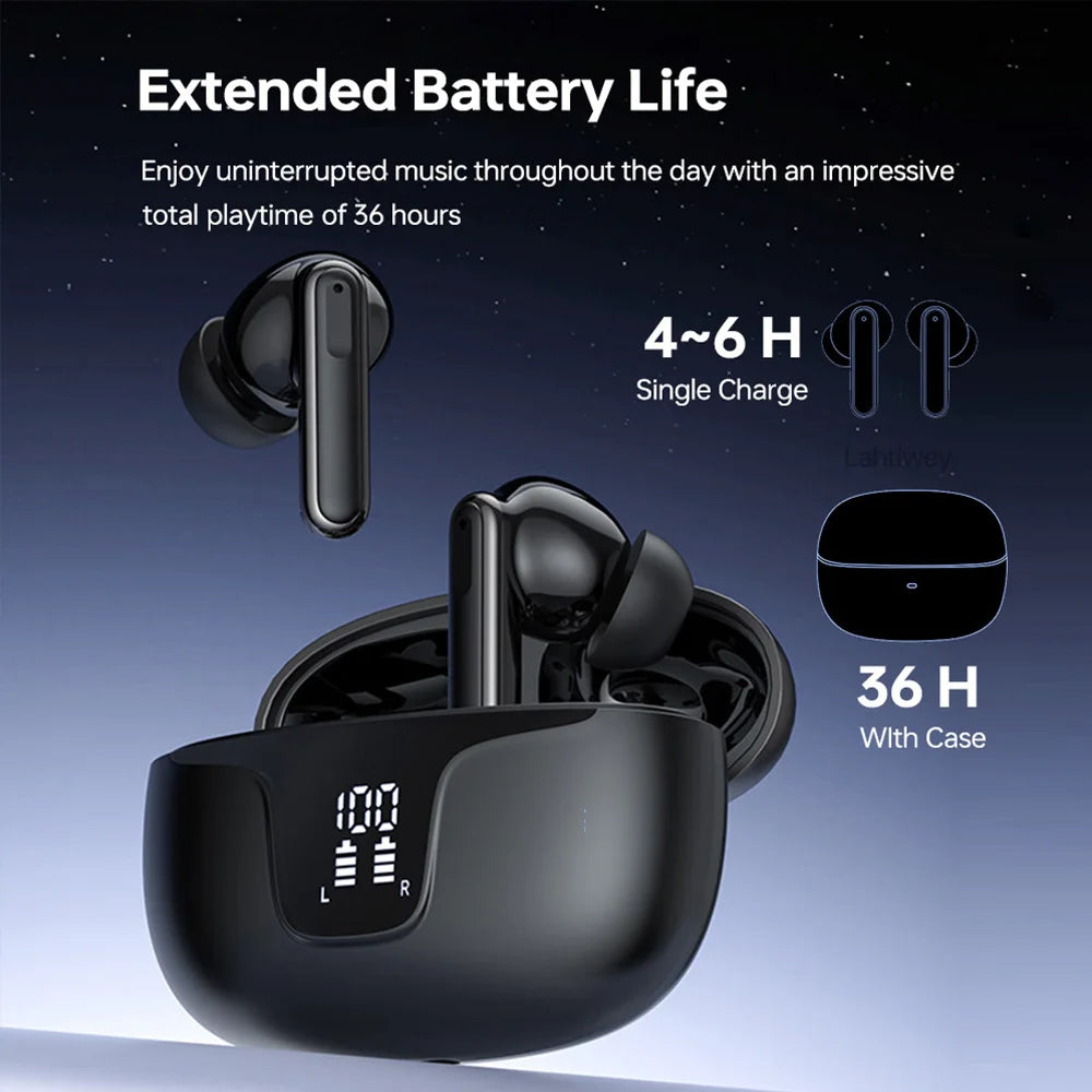 Hybrid Active Noise Cancelling Wireless Earbuds Bluetooth Earphones,in Ear Wireless Headphones ANC, TWS Bluetooth 5.3 Headsets