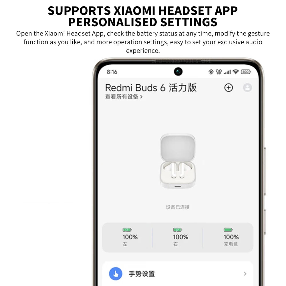 New Redmi Buds 6 Vitality Edition Bluetooth 5.4 Noise Reduction Earphone 30H Battery Life 5 Tuning Modes Wireless Headset