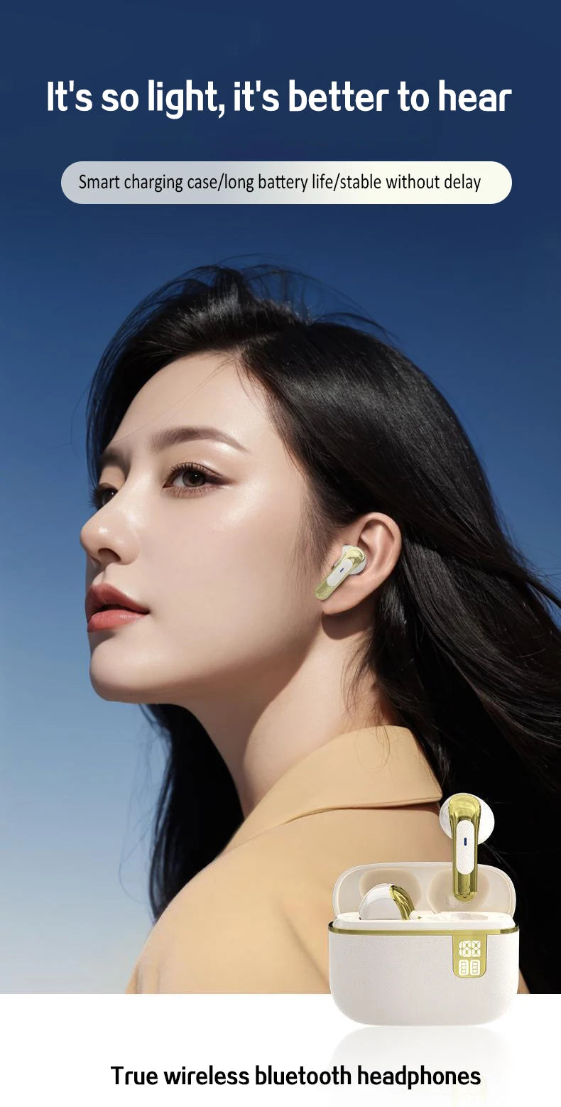 Bluetooth Earphone Wireless Headphone HiFi Stereo Sport Gaming Headsets ENC HD-Calling Noise Reduction Earbuds For Xiaomi iPhone