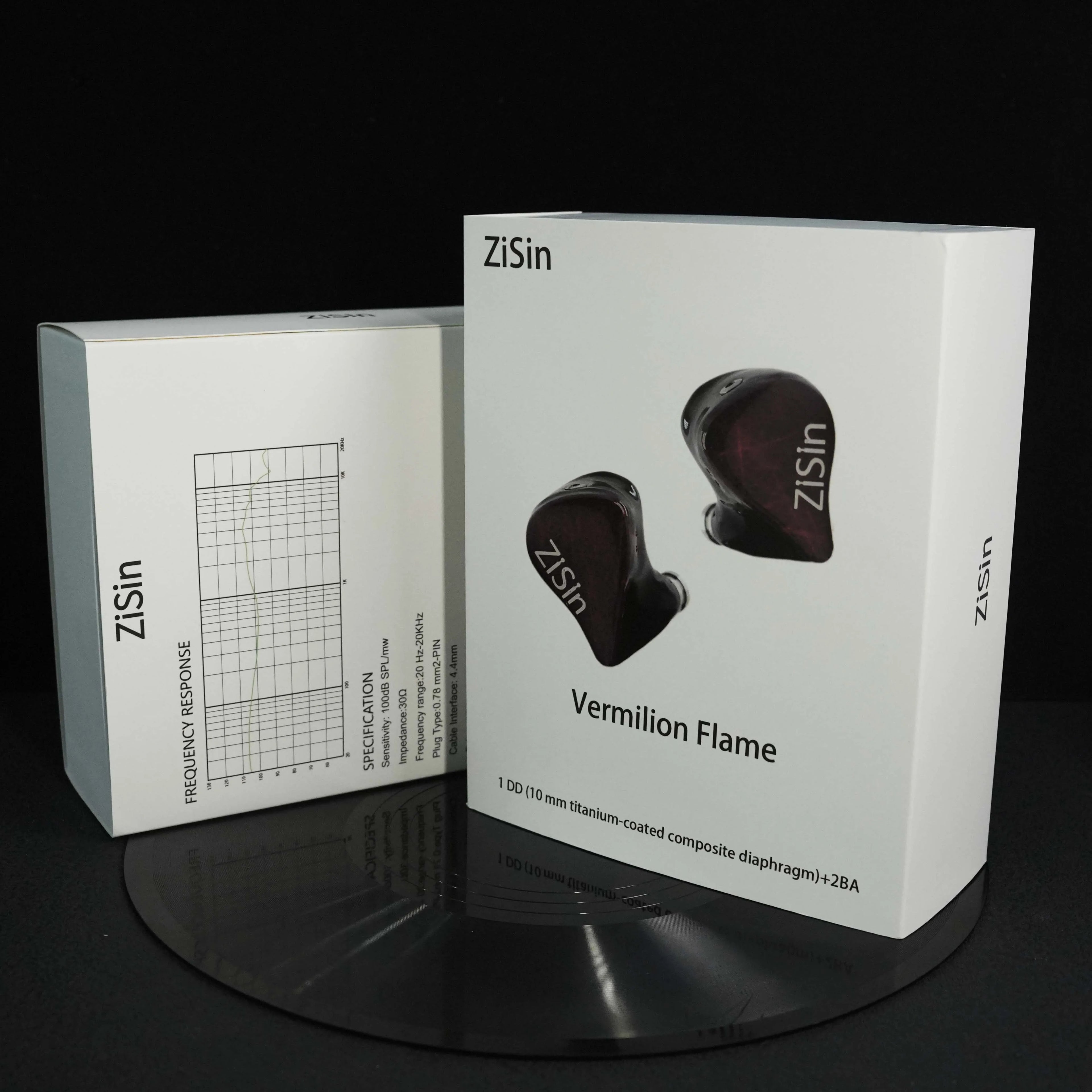 ZiSin Vermilion Flame In Ear Earphones 1DD+2BA Hybrid Drive Noise Reduction IEM 0.78mm/2PIN 4.4mm Monitoring Wired Earphones
