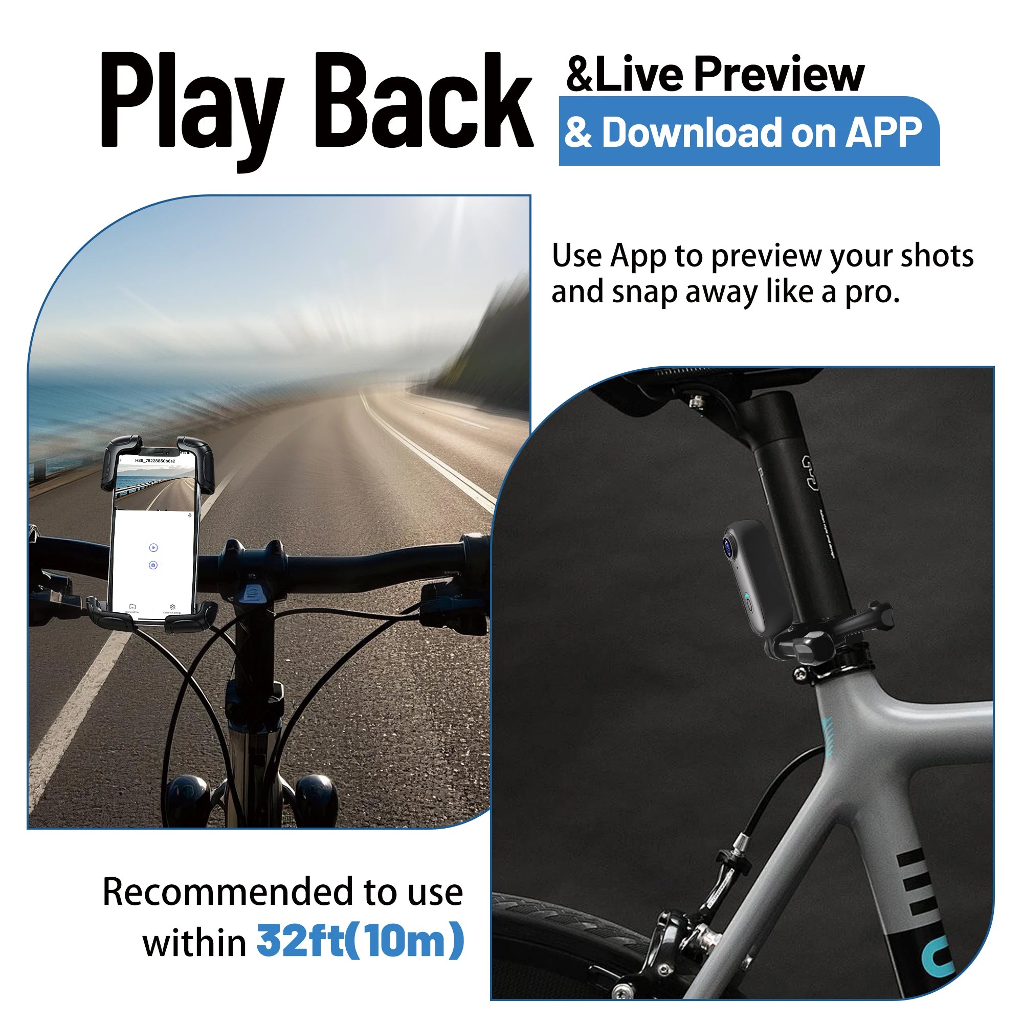 4K Mini WIFI Action Camera 128GB Black Portable Thumb Video Recorder with IPX7 Waterproof Helmet Mount for Vlogging