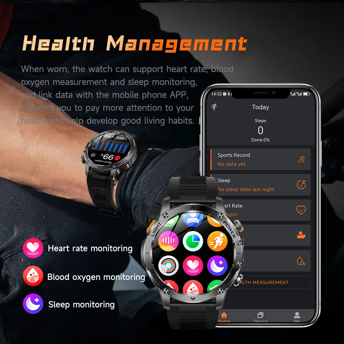 2026 New TREX3 1000mAh Large Battery Durable Adult Smart Watch Sports Fitness Waterproof LED Flashlight Call Smartwatchs For Men