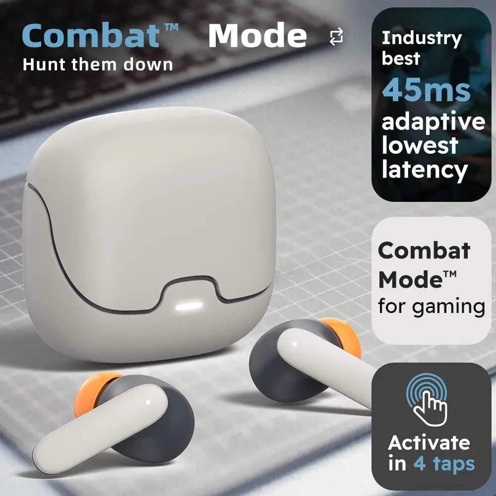 5.4 Bluetooth TWS Wireless Bluetooth Earphones Ultra-low Latency Dual Microphone ENC Noise Cancelling in Ear Bluetooth Earphones